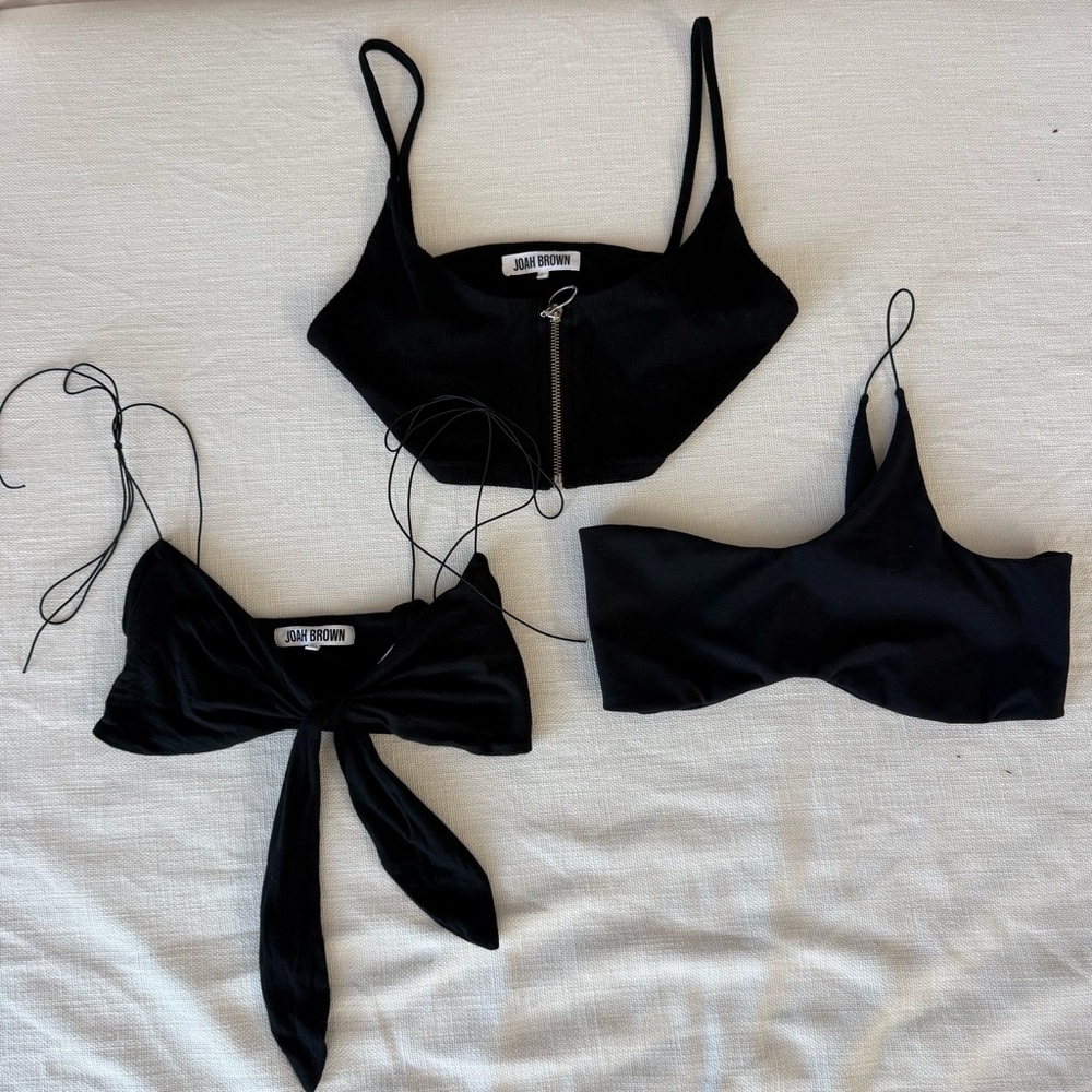 3 Joah Brown Bra/Crop Tops M/L
